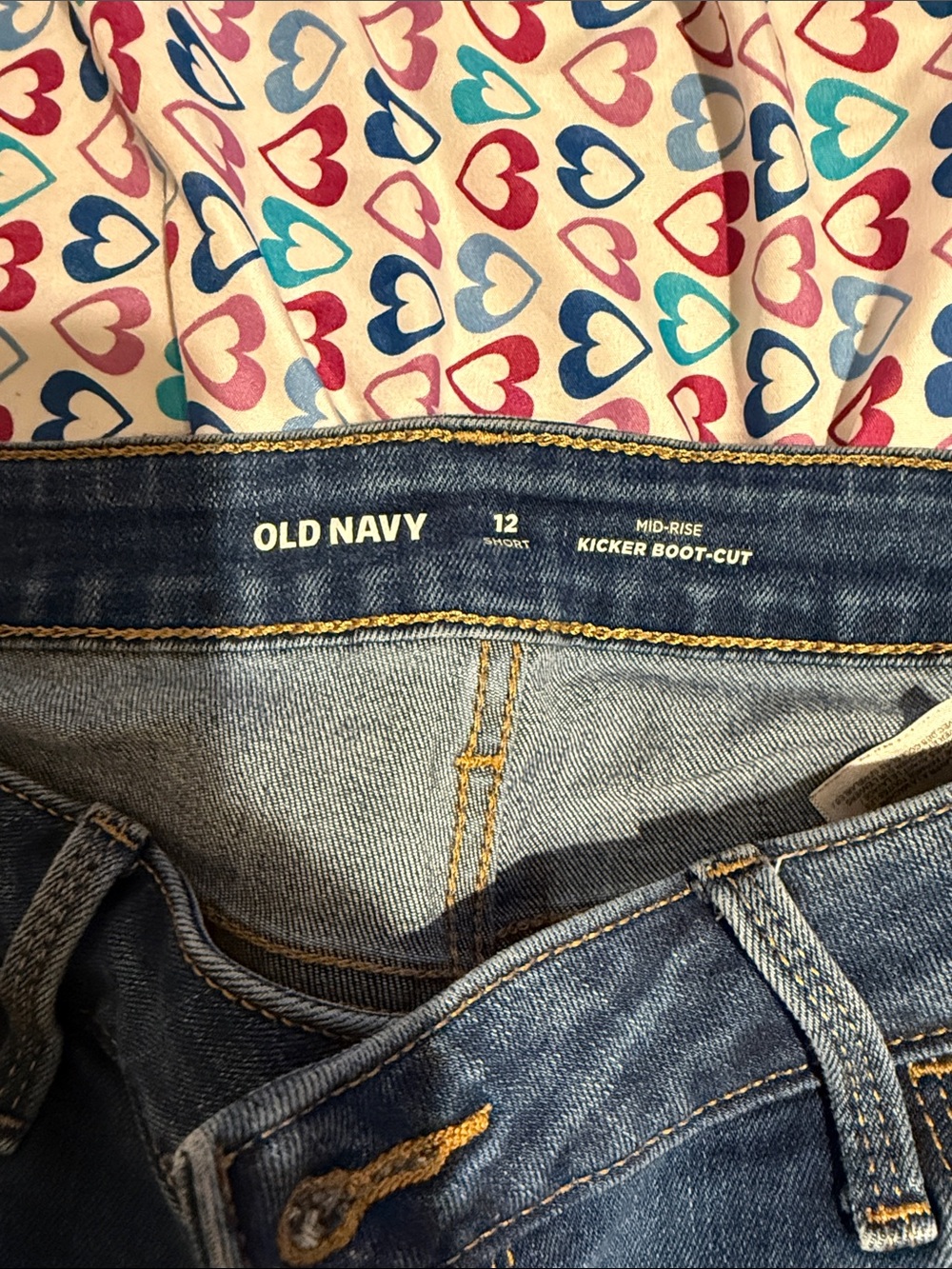 Old Navy Slim Straight Dark Blue Jeans - Picture 2 of 3